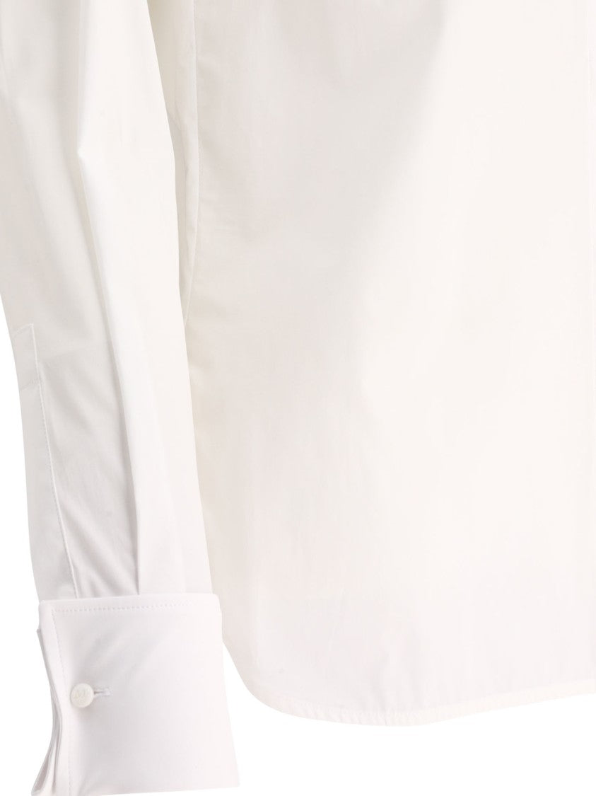 Max Mara Semi-Fitted Cotton Shirt With Classic Collar
