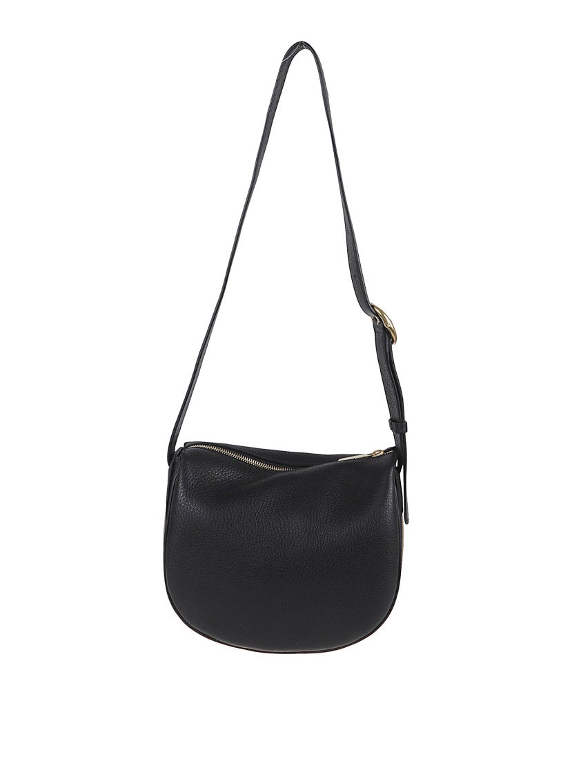 Burberry Rounded Black Leather Shoulder Bag