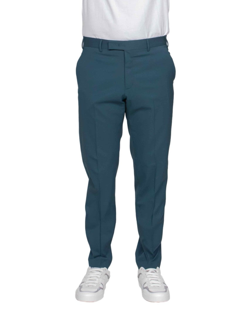 Pt Torino Slim-Fit Tailored Pants With Pressed Creases And Belt Loops