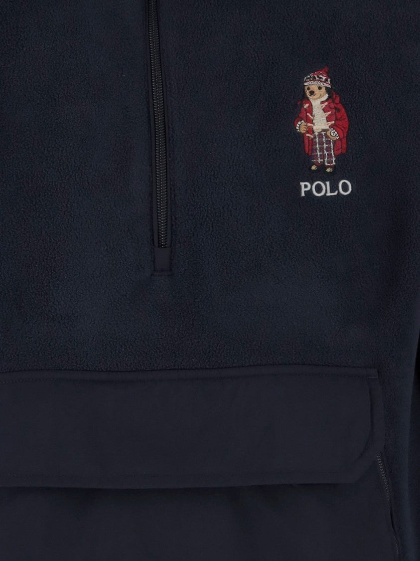 Polo Ralph Lauren High Collar Zip-Up Knit Pullover By Polo Ralph Lauren