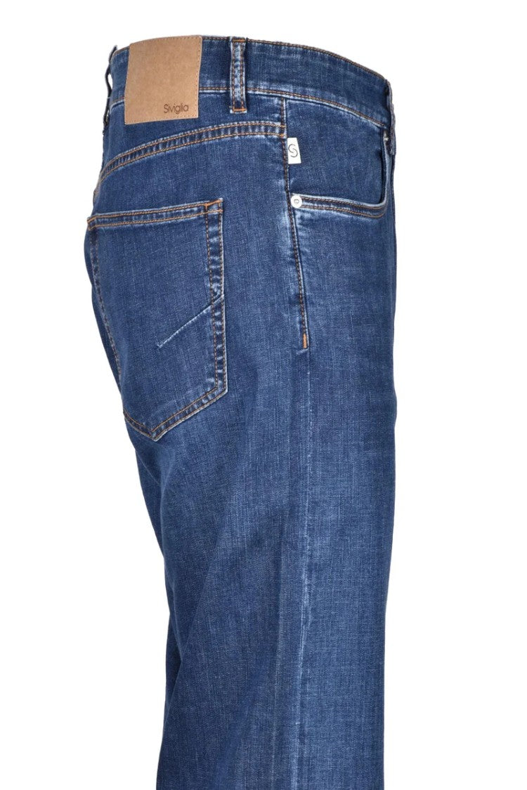 Siviglia Blue Cotton Lyocell Elastomultiester Jeans