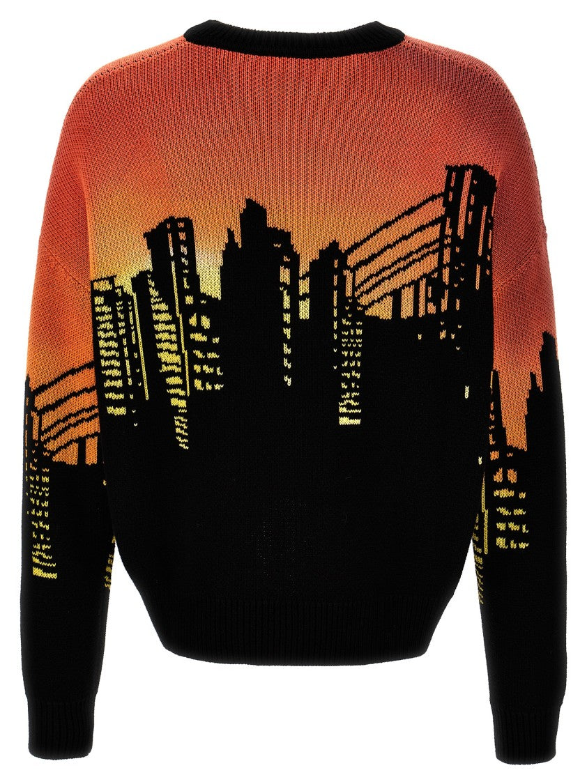 Dsquared2 Skyline Intarsia Cotton Sweater