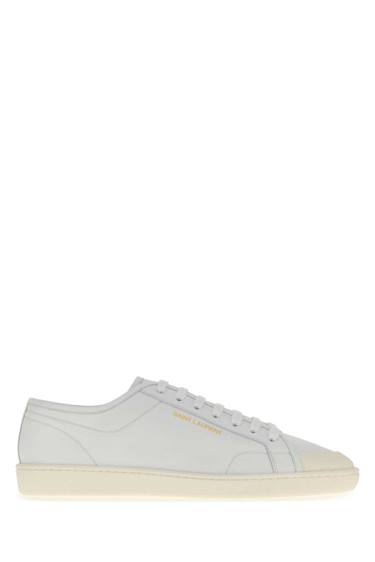 Saint Laurent White Leather Gym Sneakers
