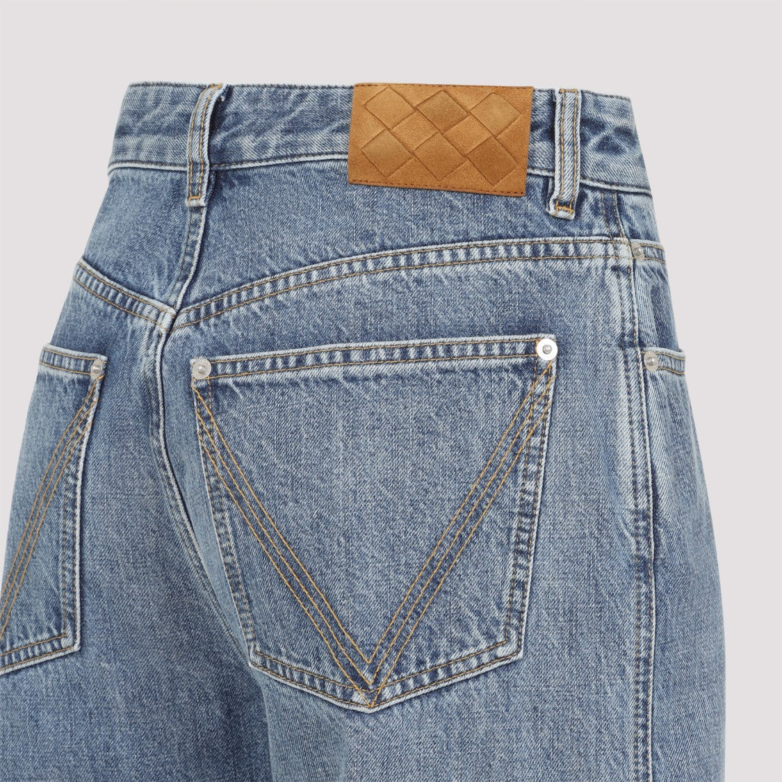 Bottega Veneta Wide-Leg Light Blue Denim Trousers