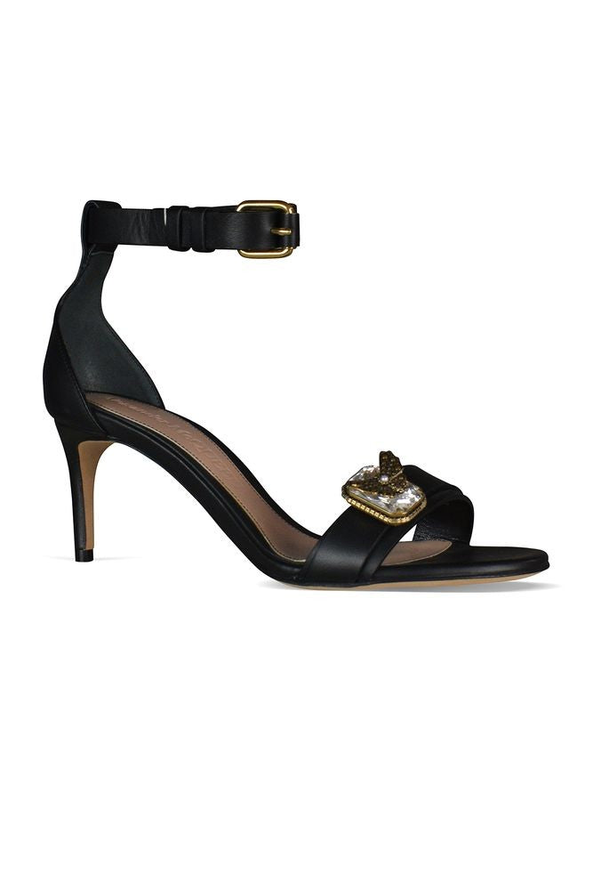 Alexander Mcqueen Black Leather Sandals