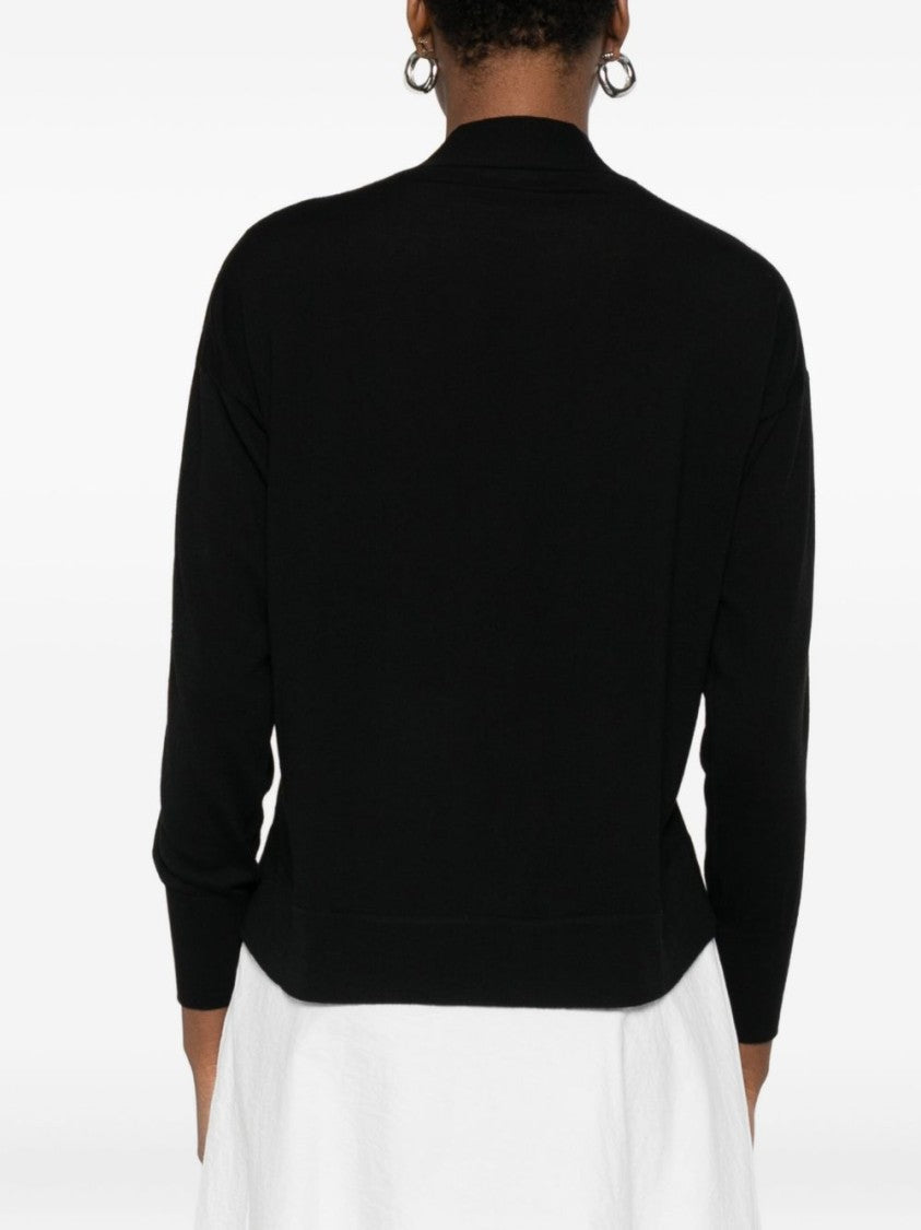 Alpha Studio V-Neck Knit Sweater In Merino Wool