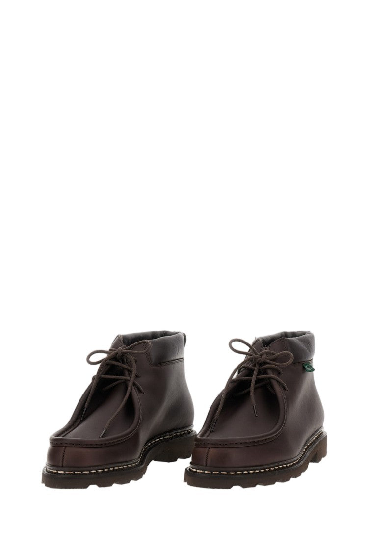 Paraboot Brown Lisse Vegetable-Tanned Leather Boots