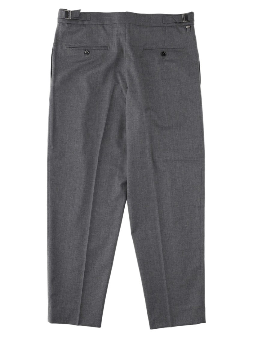 Be Able Grey Straight-Leg Tailored Virgin Wool-Blend Formal Pants