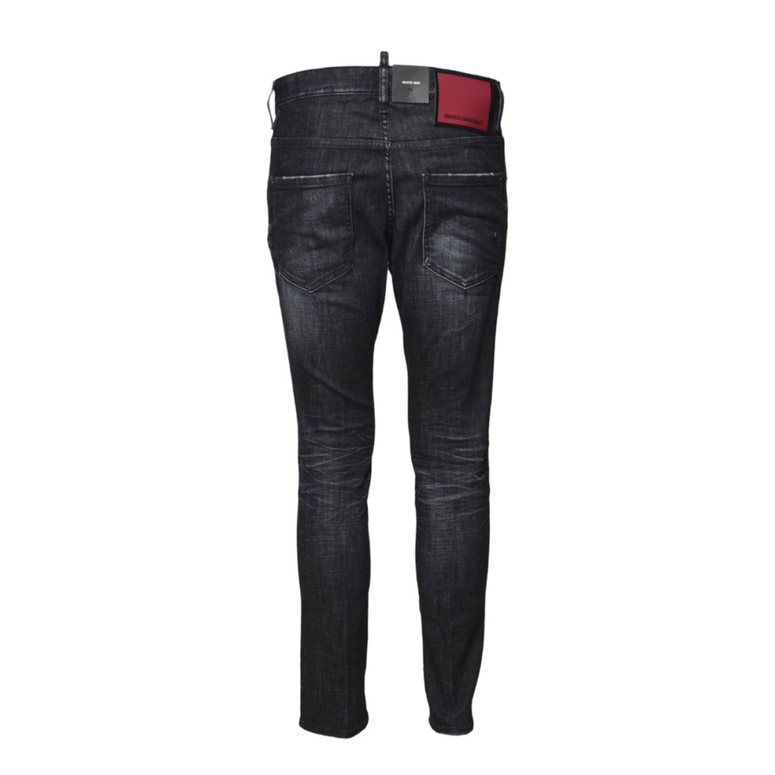 Dsquared2 Easy Wash Skater Jeans In Black Denim