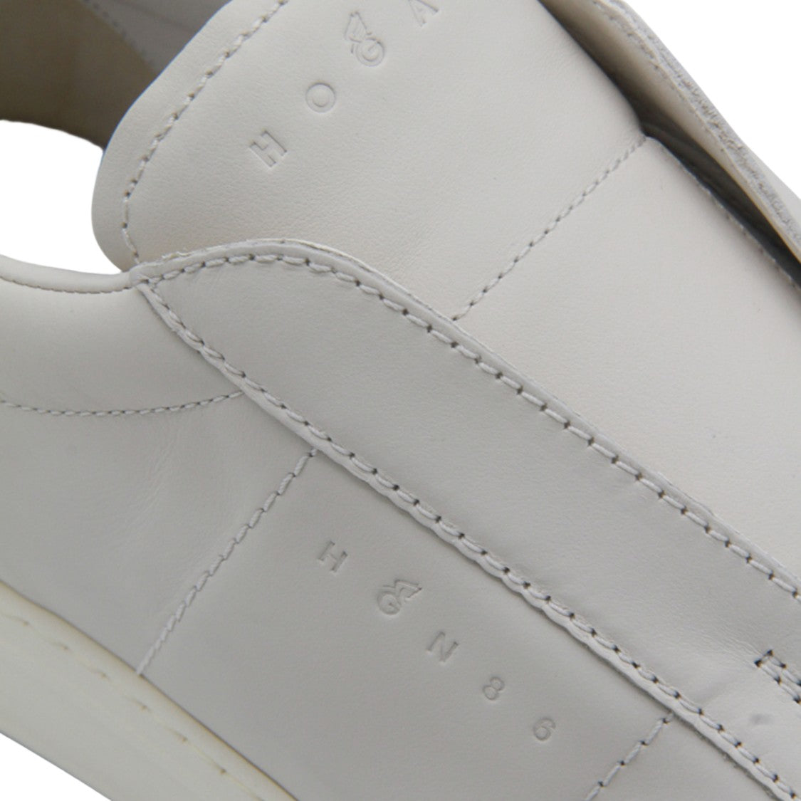Hogan Smooth Leather Slip-On Sneakers With Textured Sole