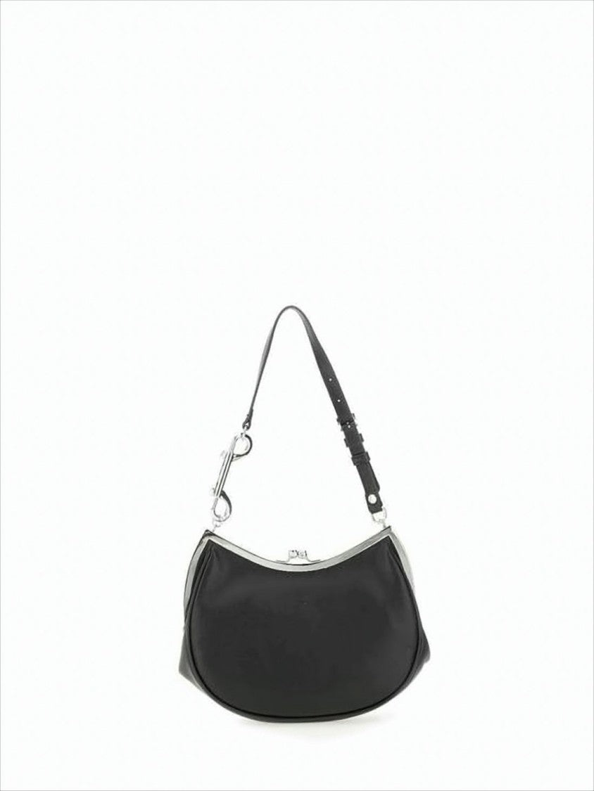 Vivienne Westwood Curved Lambskin Shoulder Bag With Structured Frame