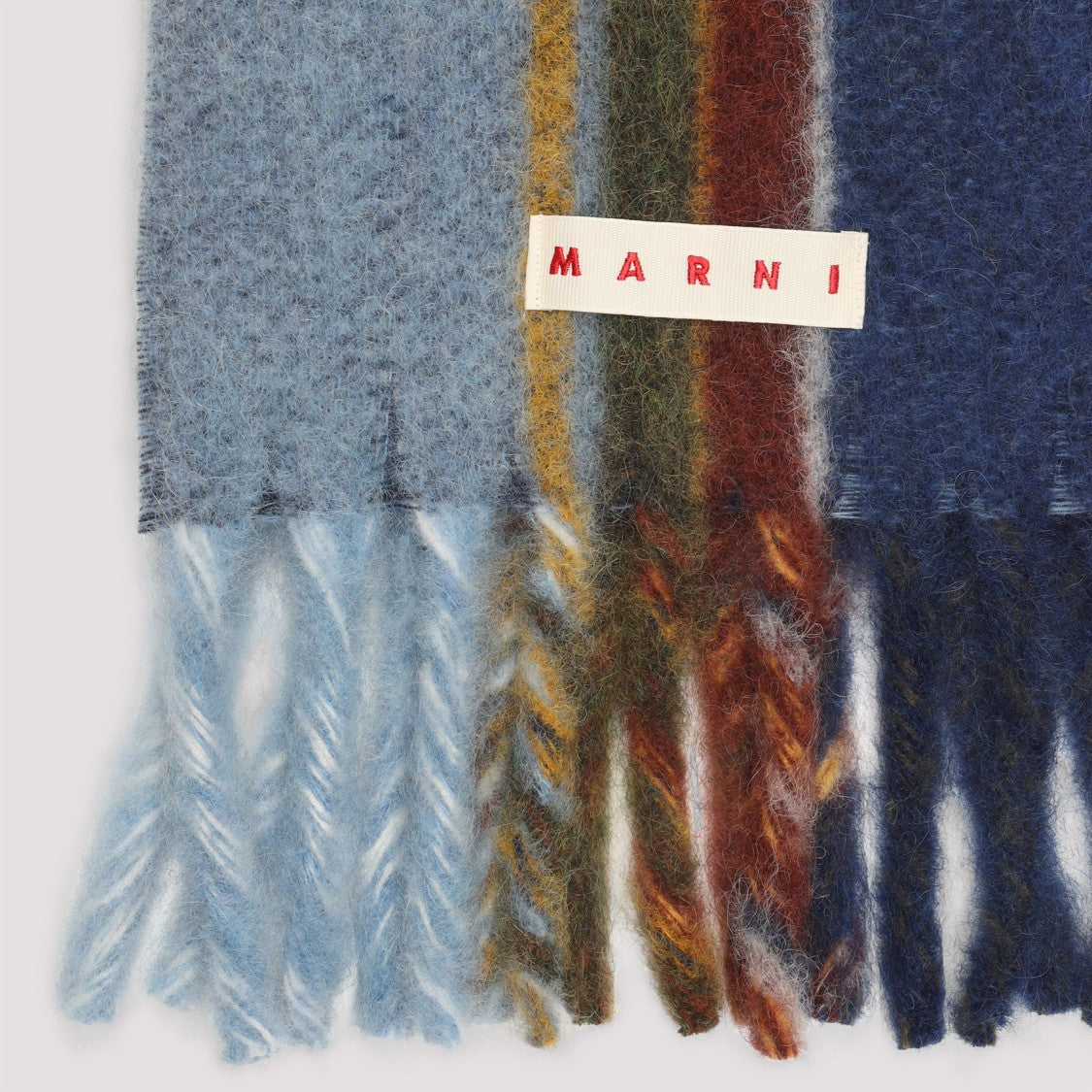 Marni Textured Wool Scarf With Playful Fringes