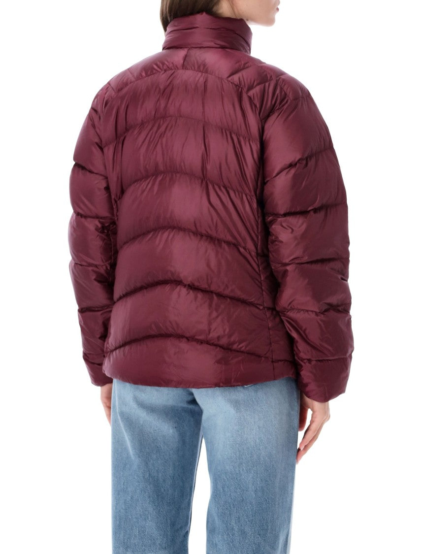 Patagonia Burgundy Fitz Roy Down High-Collar Quilted Down Jacket