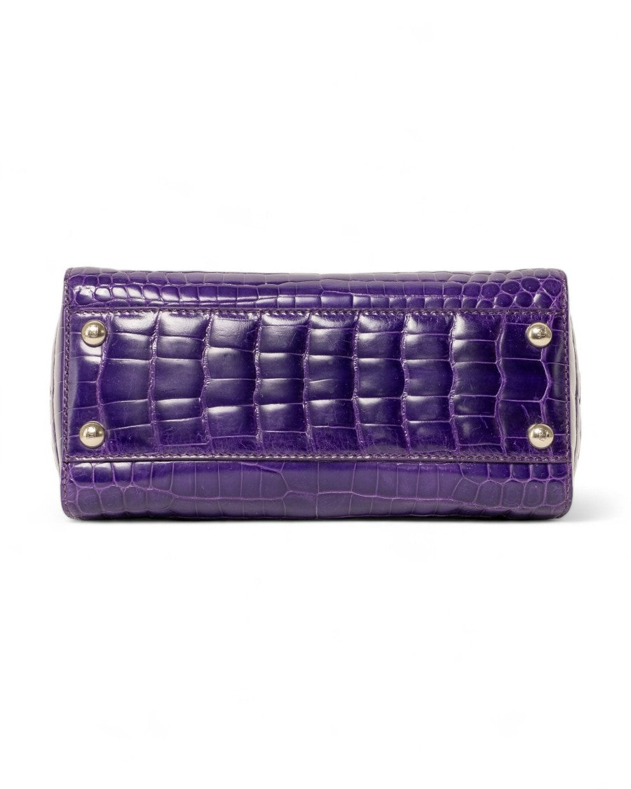 Fendi Peekaboo Mini Croco leather Purple