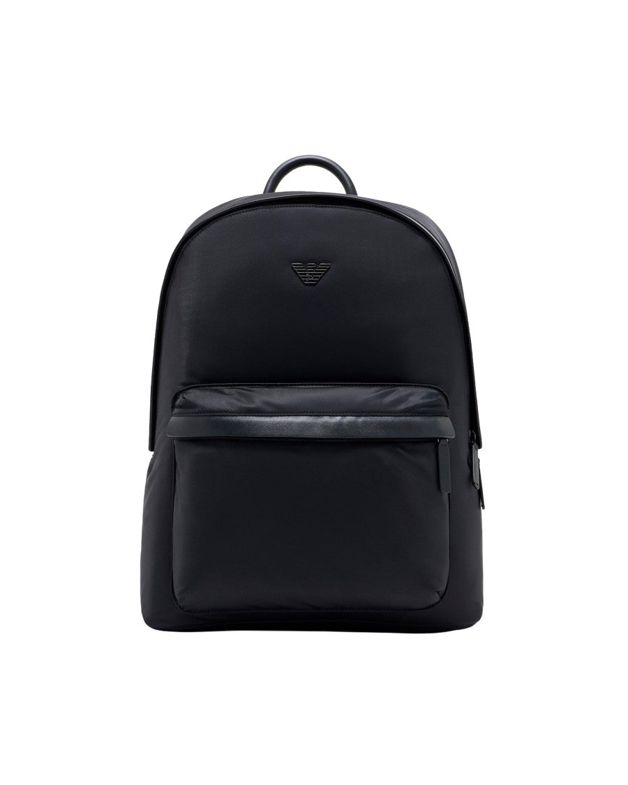 Emporio Armani Black Roundshape Nylon Backpack