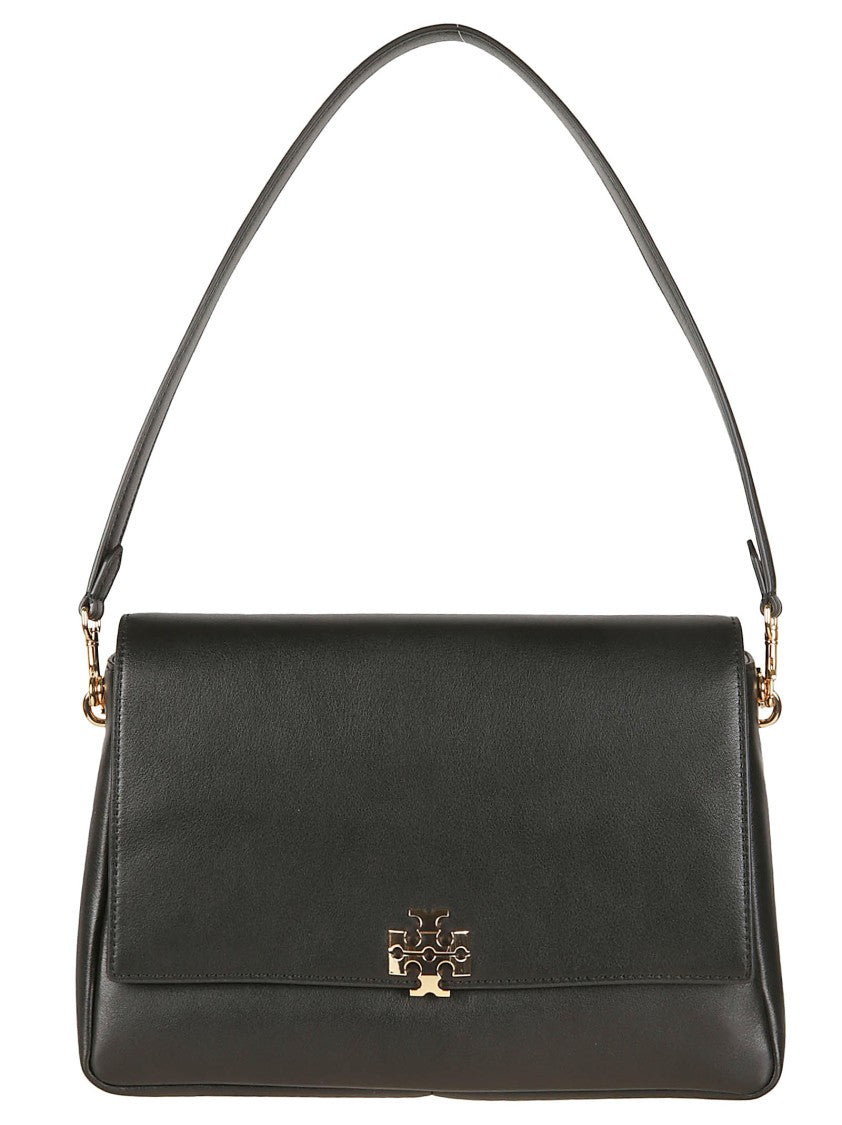 Tory Burch Charlie Black Cow Leather Adjustable Strap Shoulder Bag