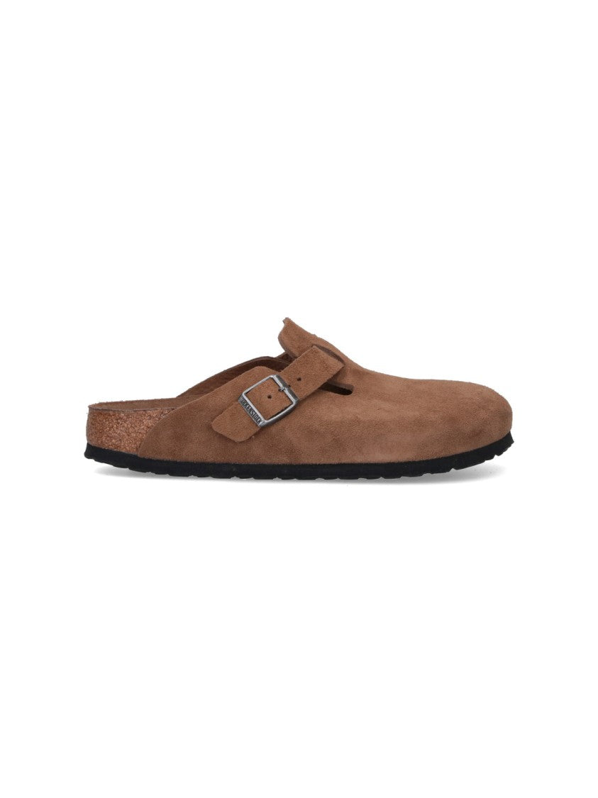 Birkenstock "Boston" Mules – Brown