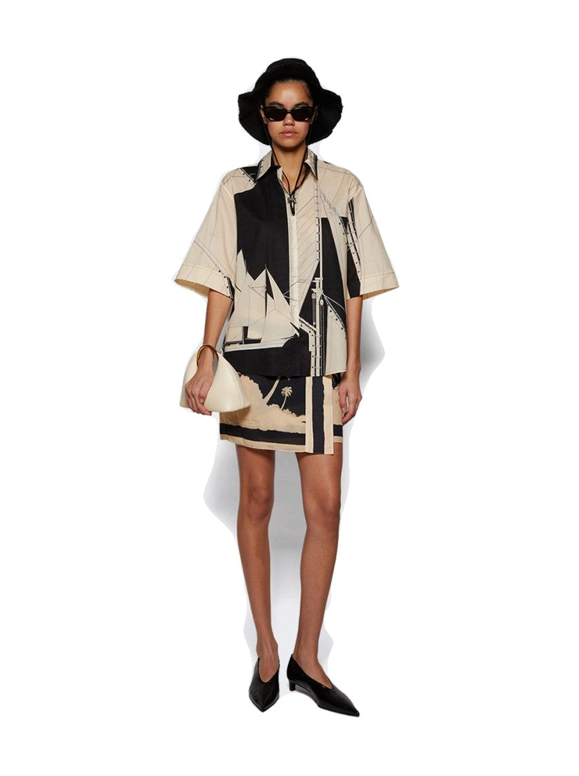 Johanna Ortiz Salty Promises Shirt Sand And Ecru