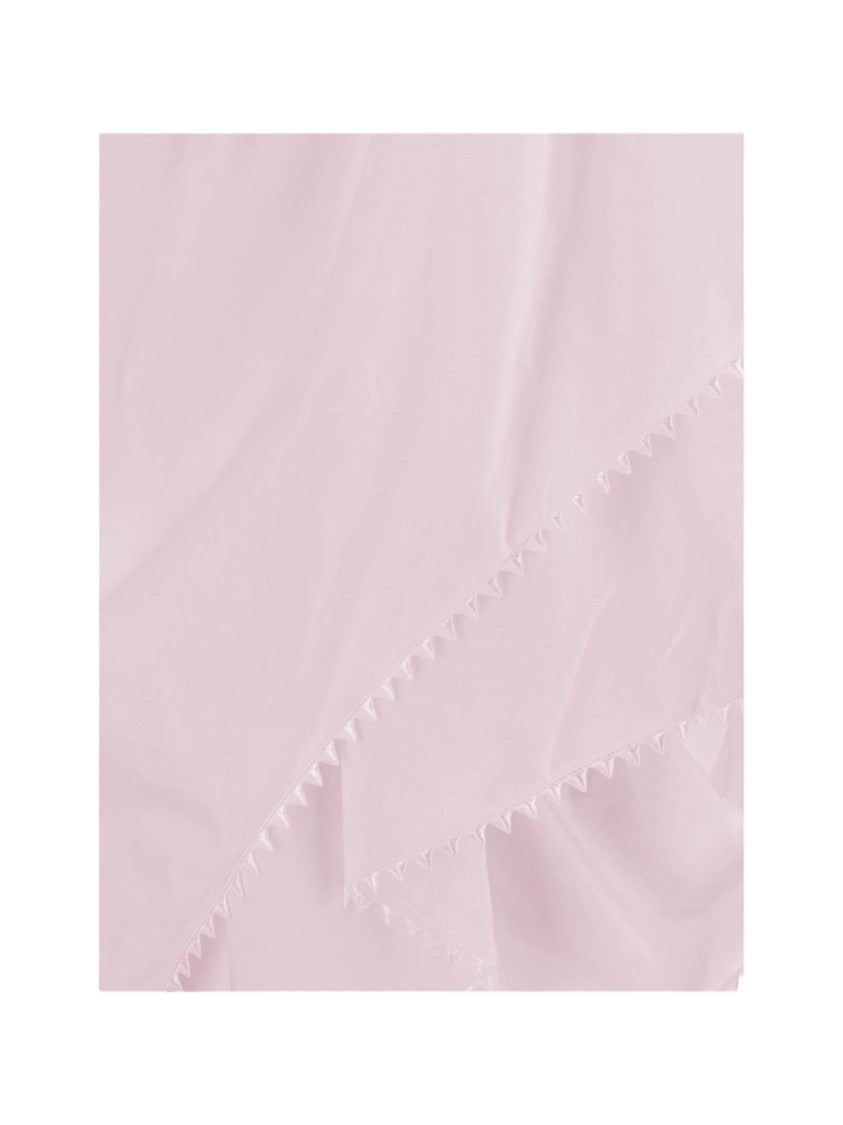 Jacquemus Asymmetrical Layered Cotton Dress With Mandarin Collar