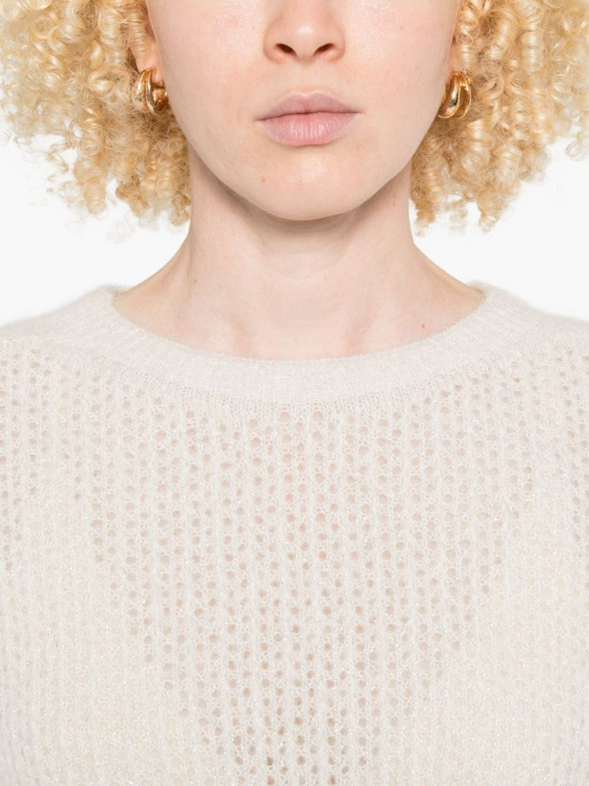 Liu Jo Lightweight Open-Knit Sweater With Classic Round Neckline