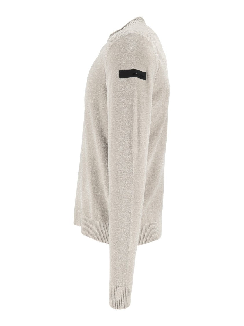 Rrd Velvet-Like Round-Neck Knit Sweater