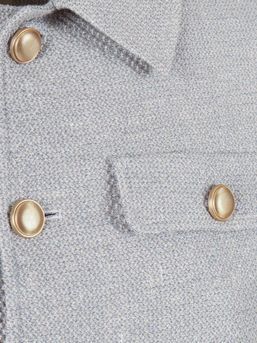 Circolo 1901 Cropped Linen Cotton Textured Jacket