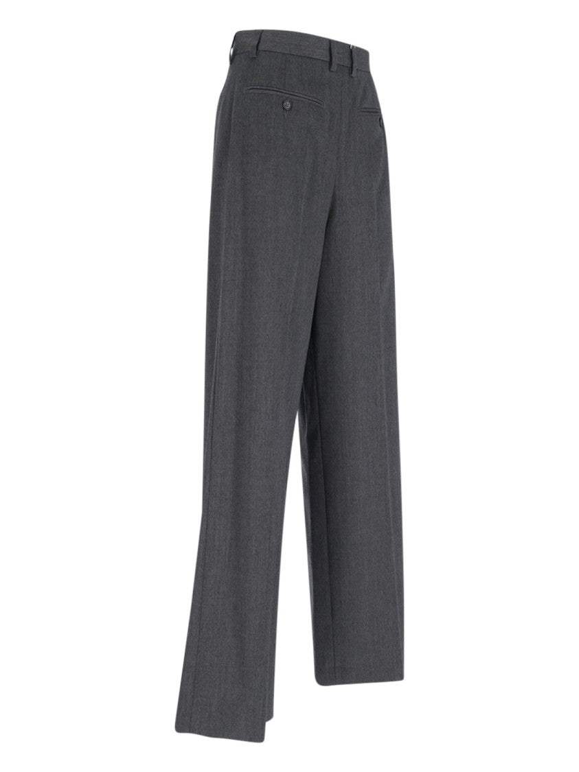 Mm6 By Maison Margiela High-Waisted Tailored Pants With Wide Leg