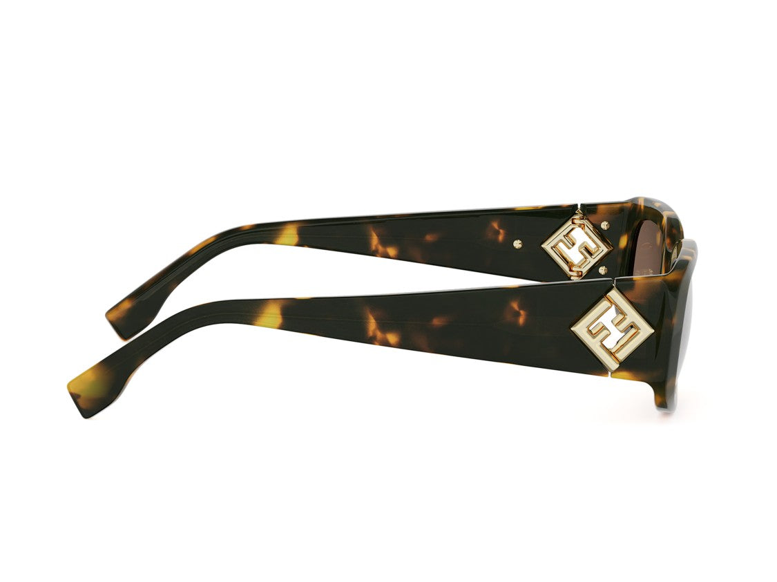 Fendi Fe40222i Oversized Square Tortoiseshell Sunglasses