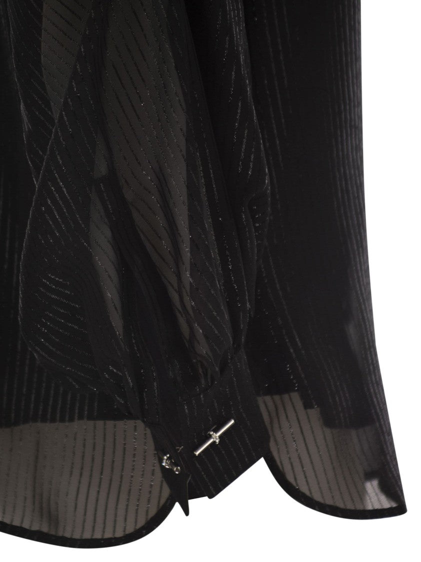 Max Mara Scafati - Striped Silk Chiffon Blouse