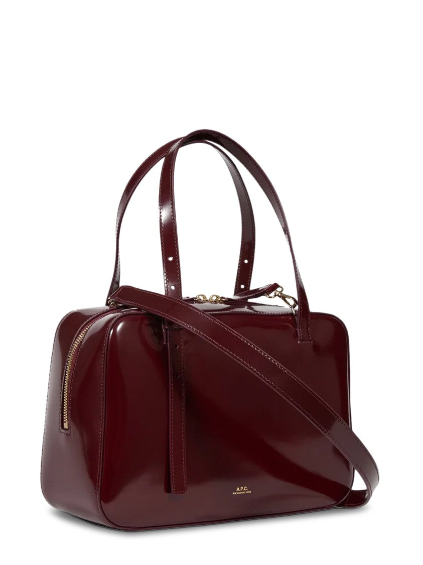 A.P.C. Glossy Leather Virginie Box Handbag