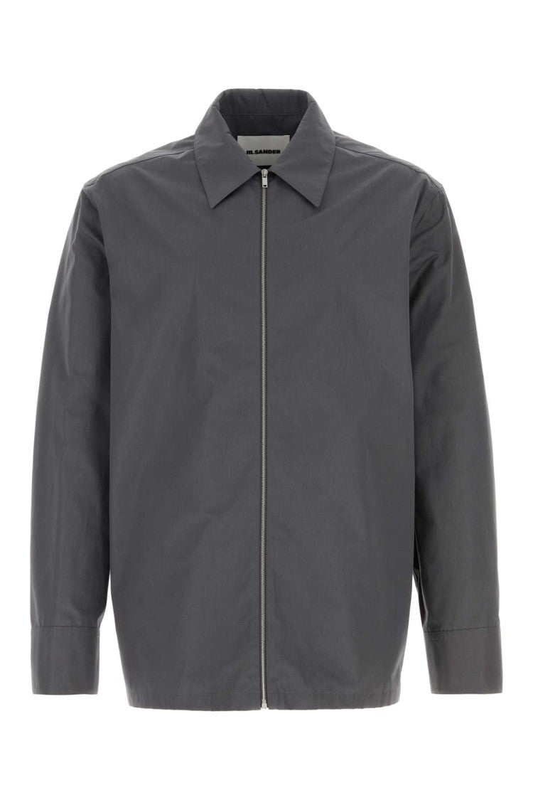 Jil Sander Dark Grey Poplin Shirt