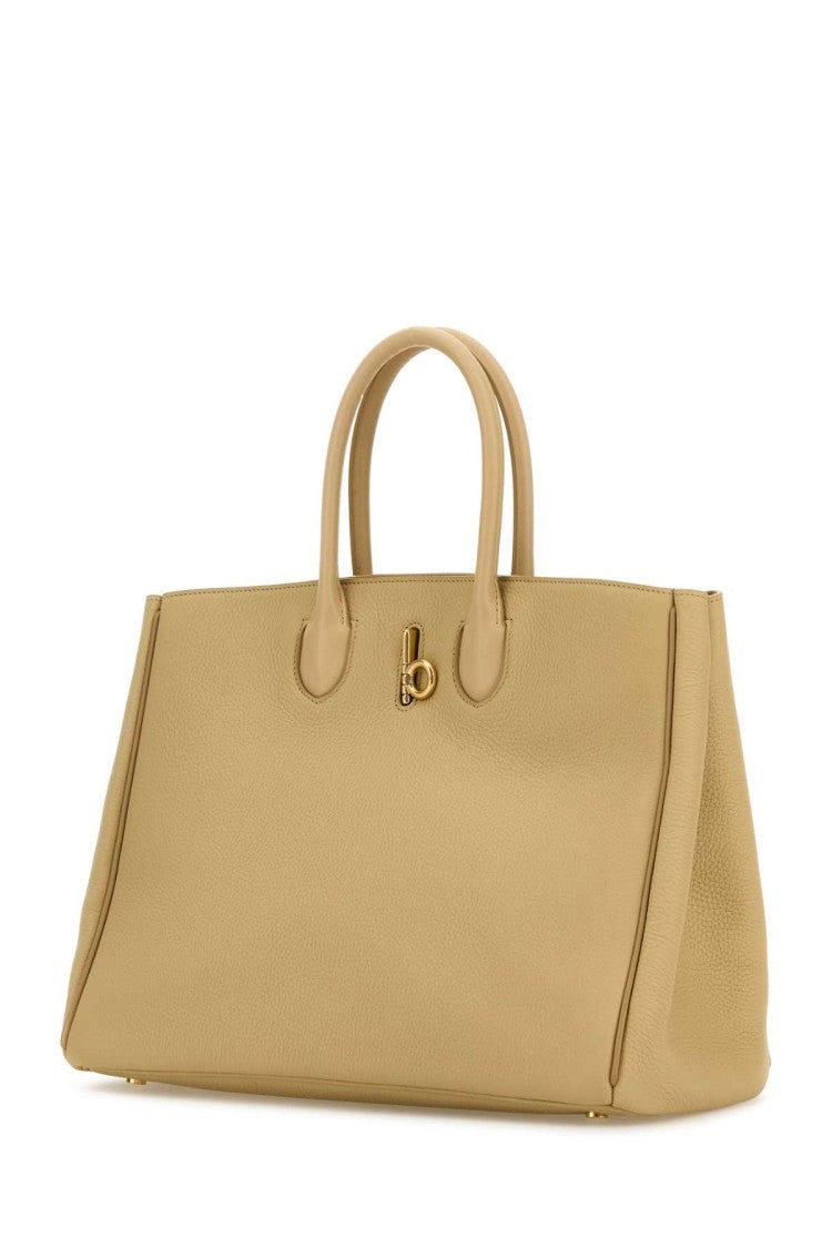 Burberry Beige Leather Medium Rocking Horse Handbag