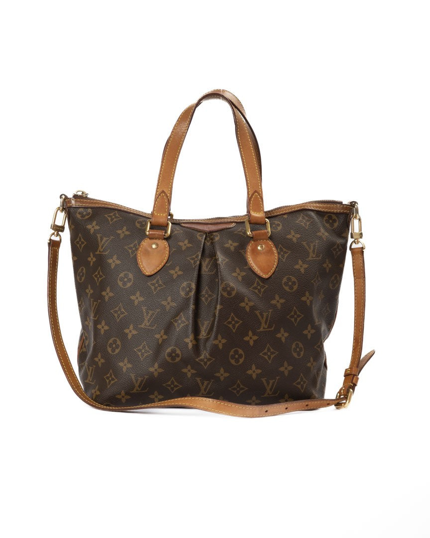 Louis Vuitton Palermo Mm Monogram Canvas Leather Shoulder Bag
