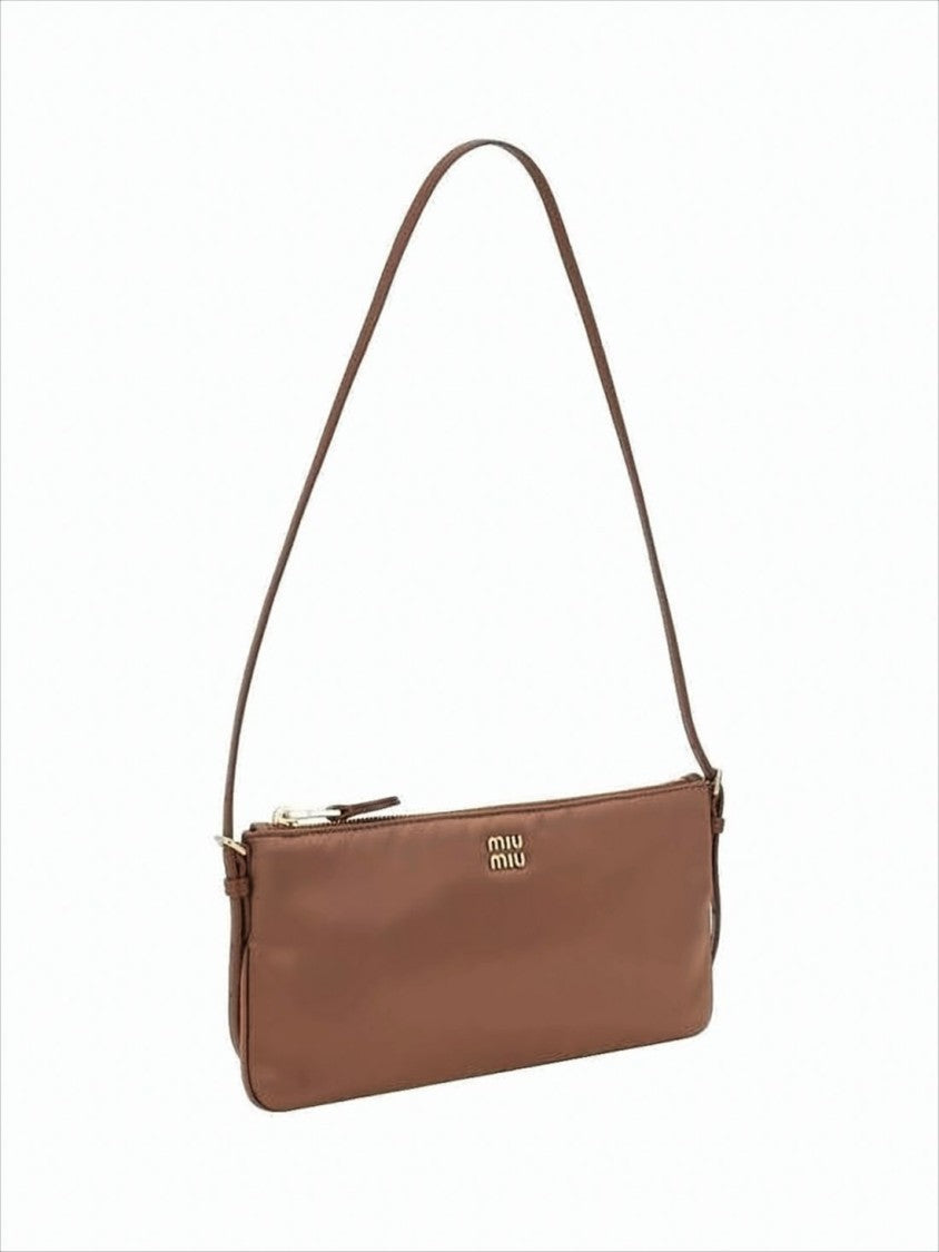 Miu Miu Rectangular Silk And Viscose Rayon Shoulder Bag