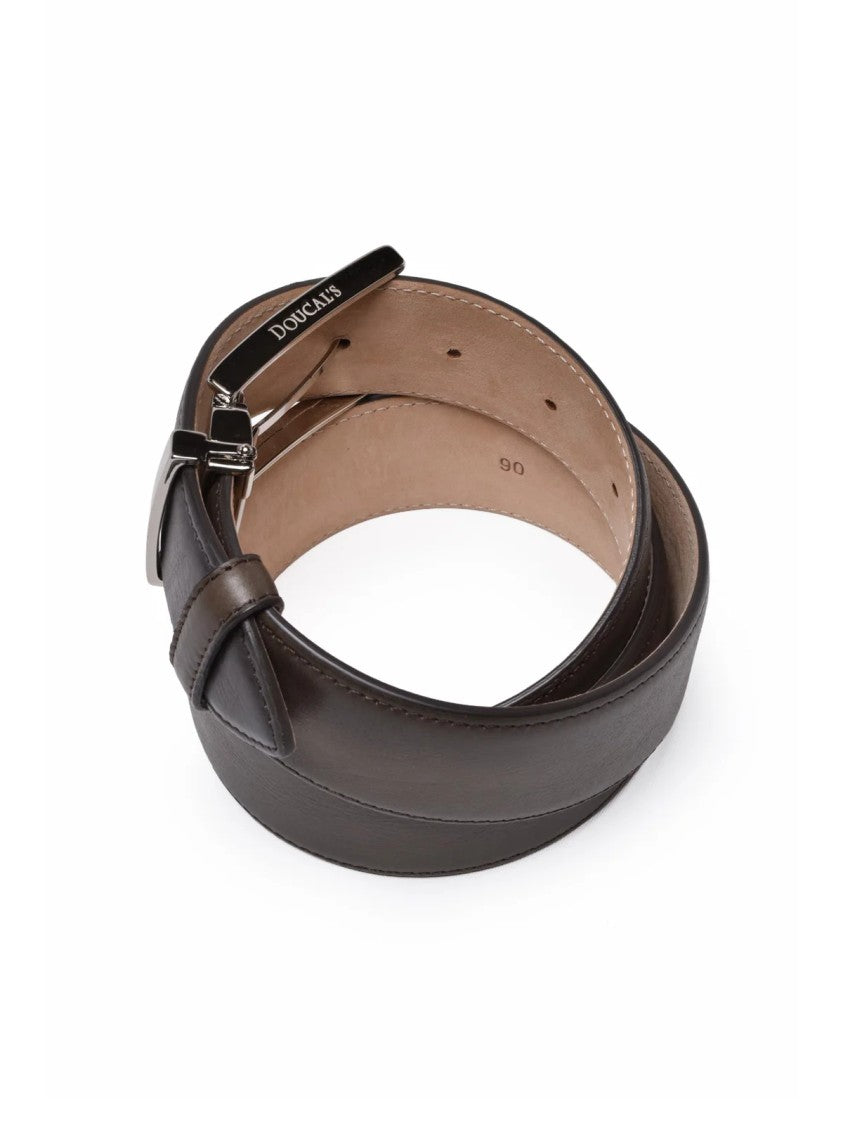 Doucal's Refined Leather Belt - Brown