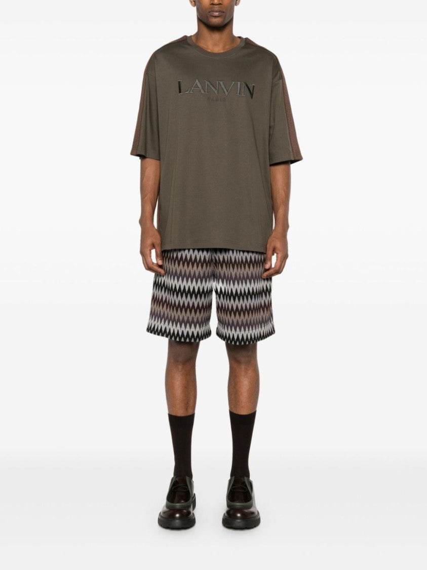 Lanvin Dark Olive Green Cotton Jersey T-Shirt