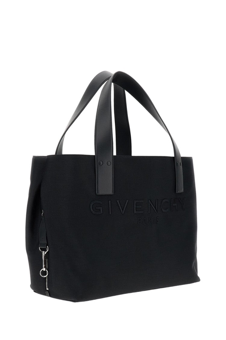 Givenchy Black Folded Canvas Tote Bag