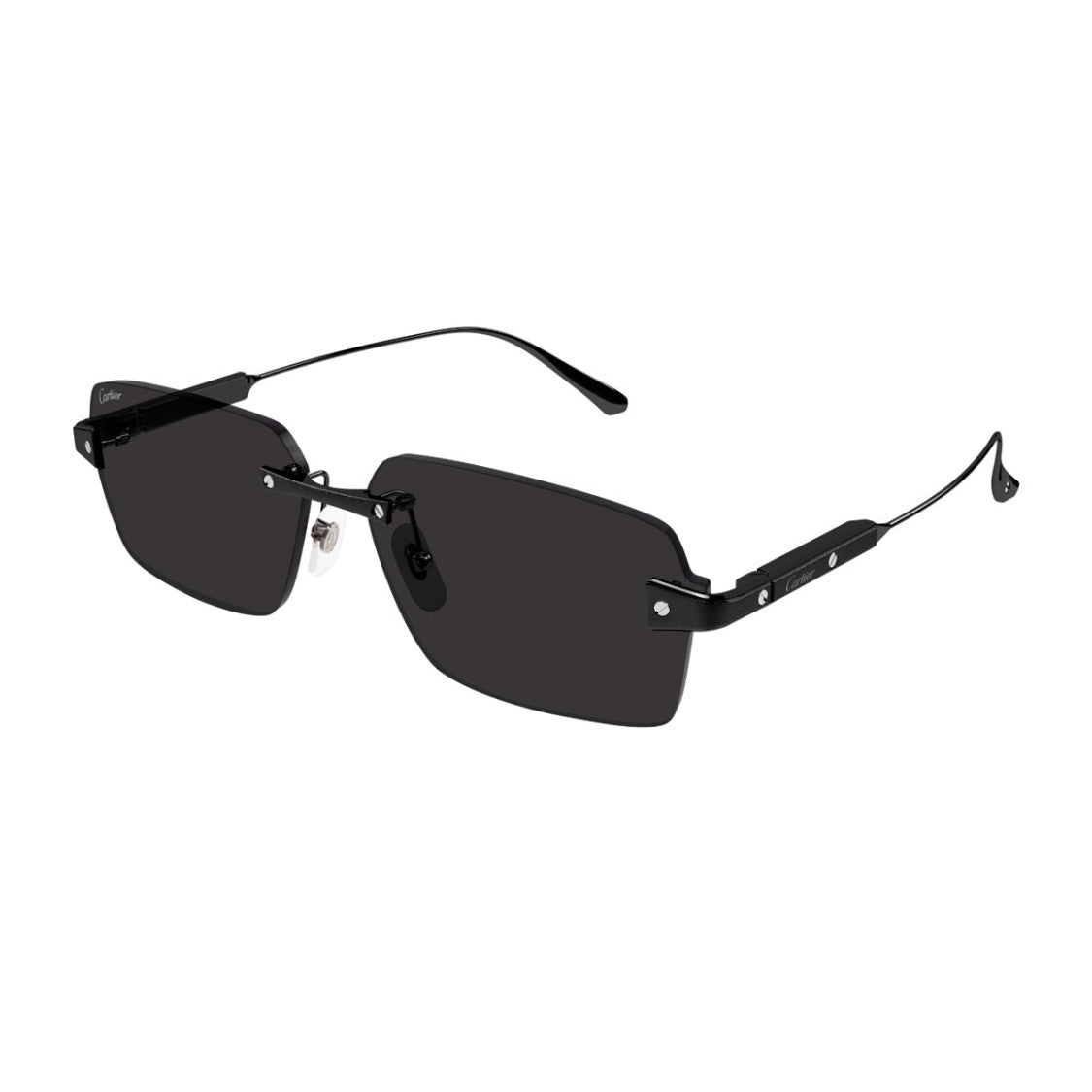 Cartier Santos De Cartier Black Smoke Titanium Sunglasses