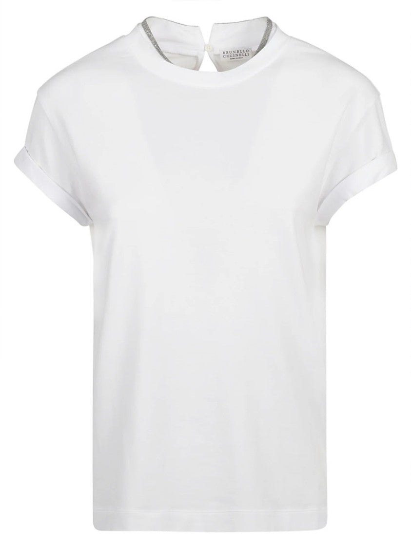 Brunello Cucinelli Rolled-Sleeve Stretch Cotton T-Shirt