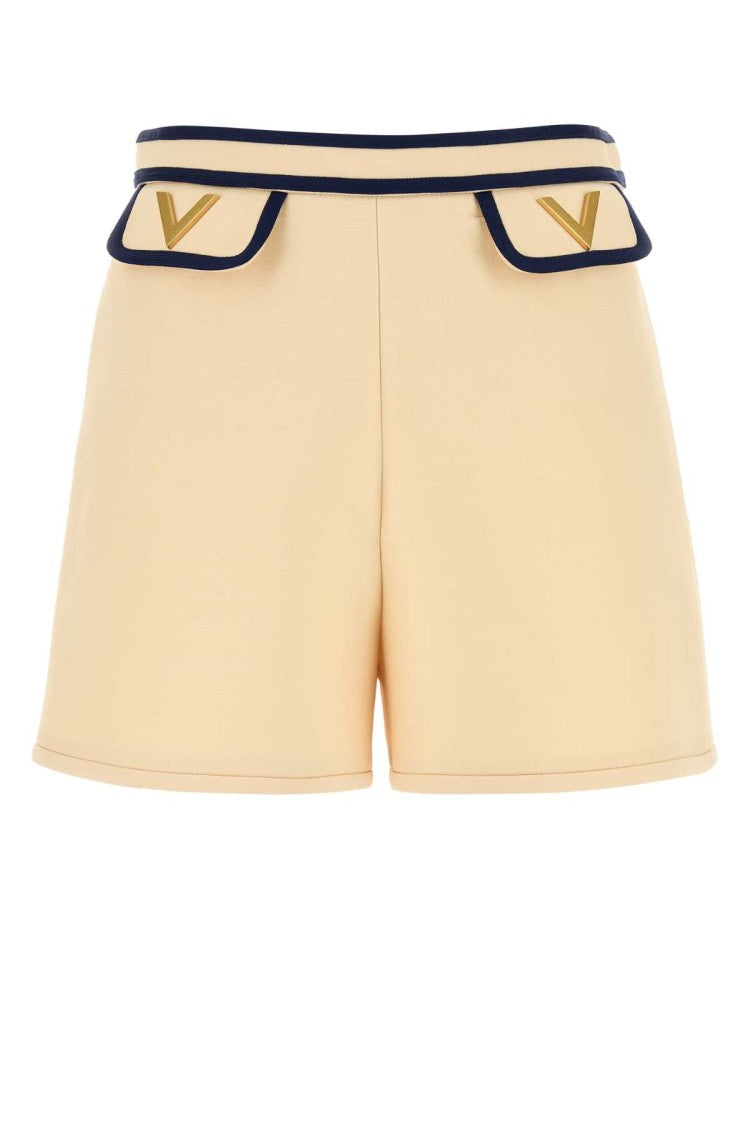 Valentino Garavani Cream Crepe Shorts