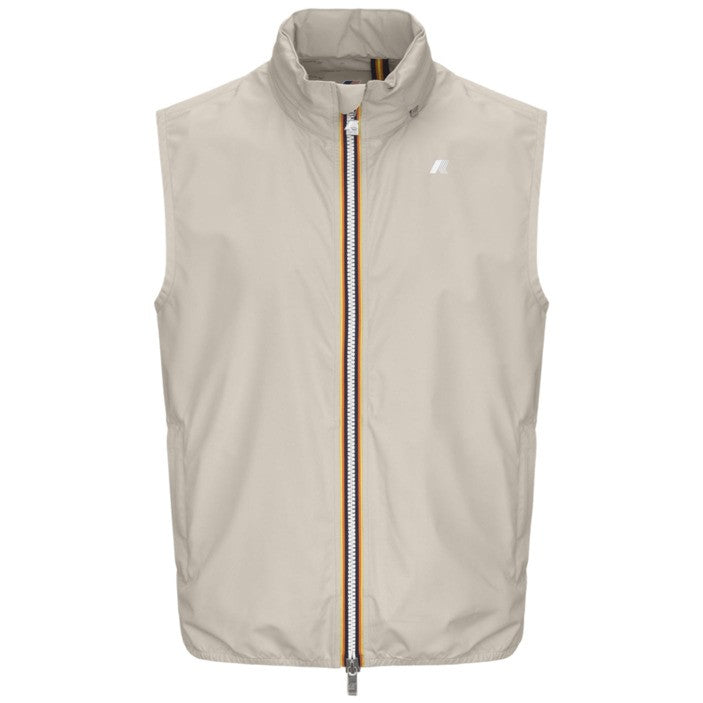 K-Way Beige Technical Jacket With Detachable Hood