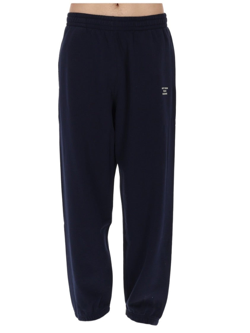 Drôle De Monsieur Relaxed Fit Cotton Sweatpants With Minimal Logo