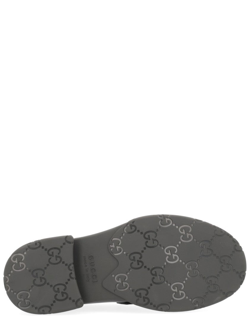 Gucci Black Leather Penny Loafers