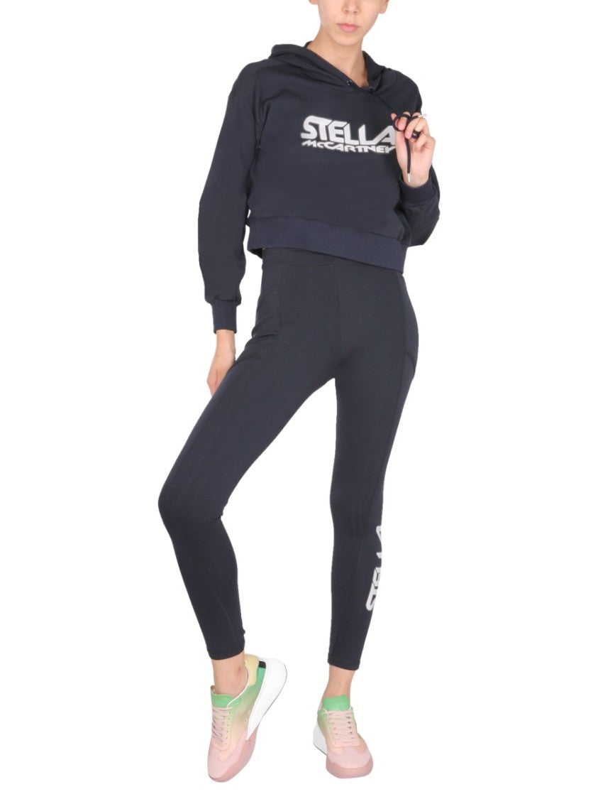 Stella Mccartney Fitted Black Leggings With Elastic Waist