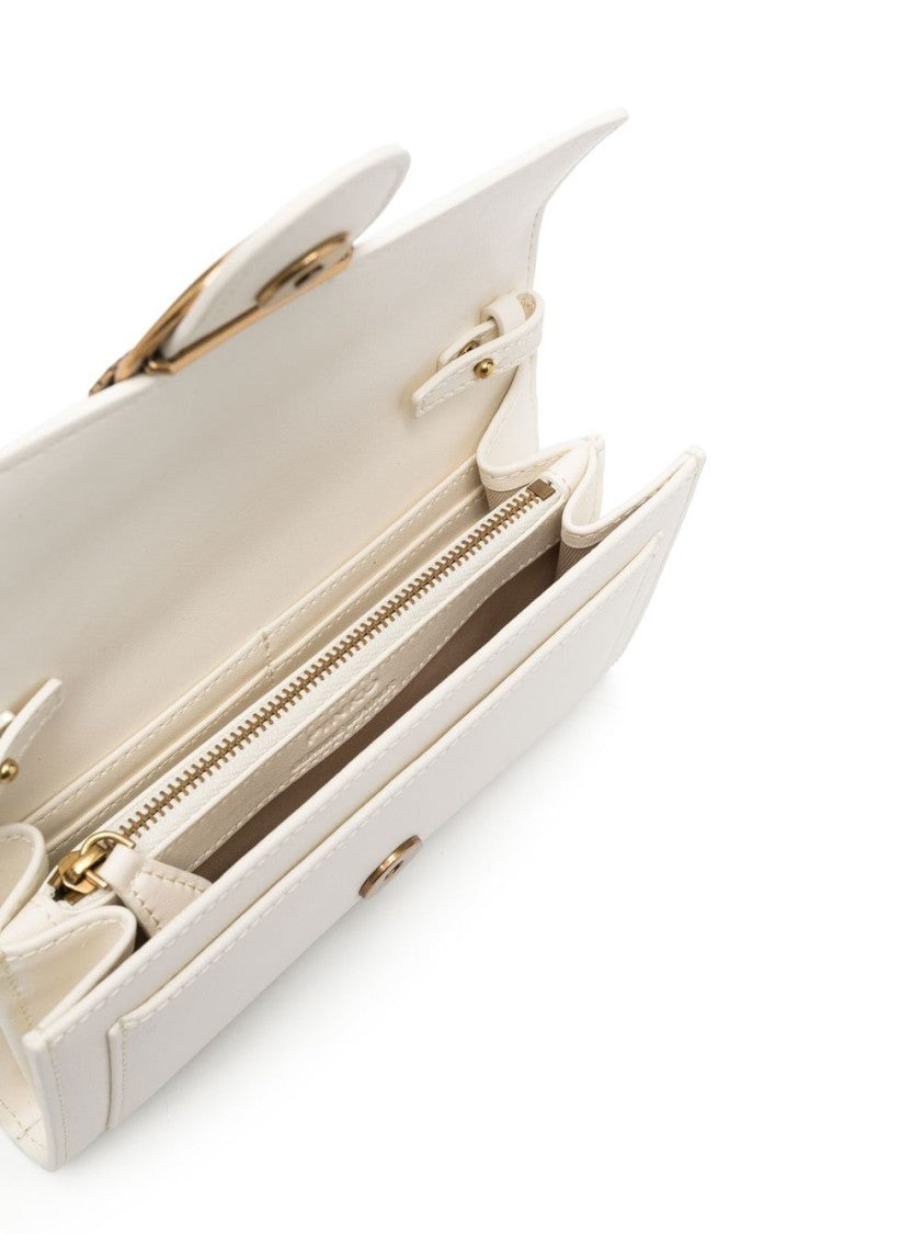 Pinko Rectangular White Bag With Flap Closure