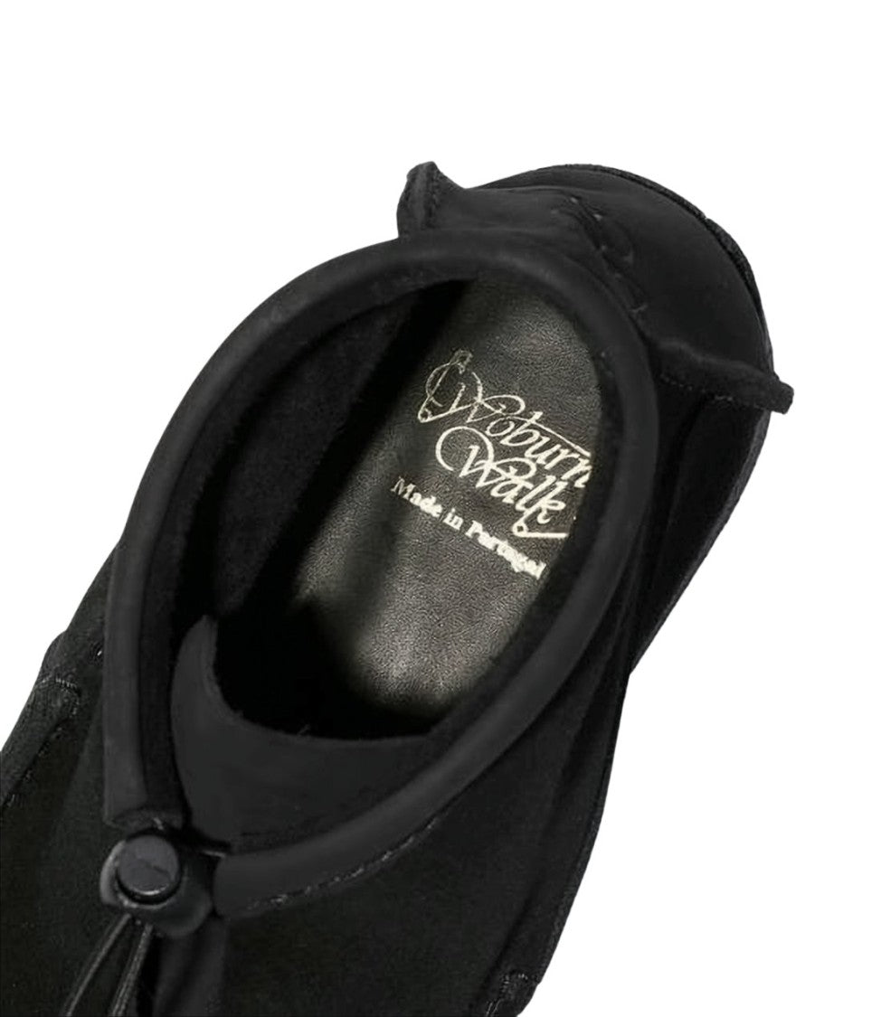 Woburn Walk Moccasin-Style Black Suede Loafers With Rubber Sole