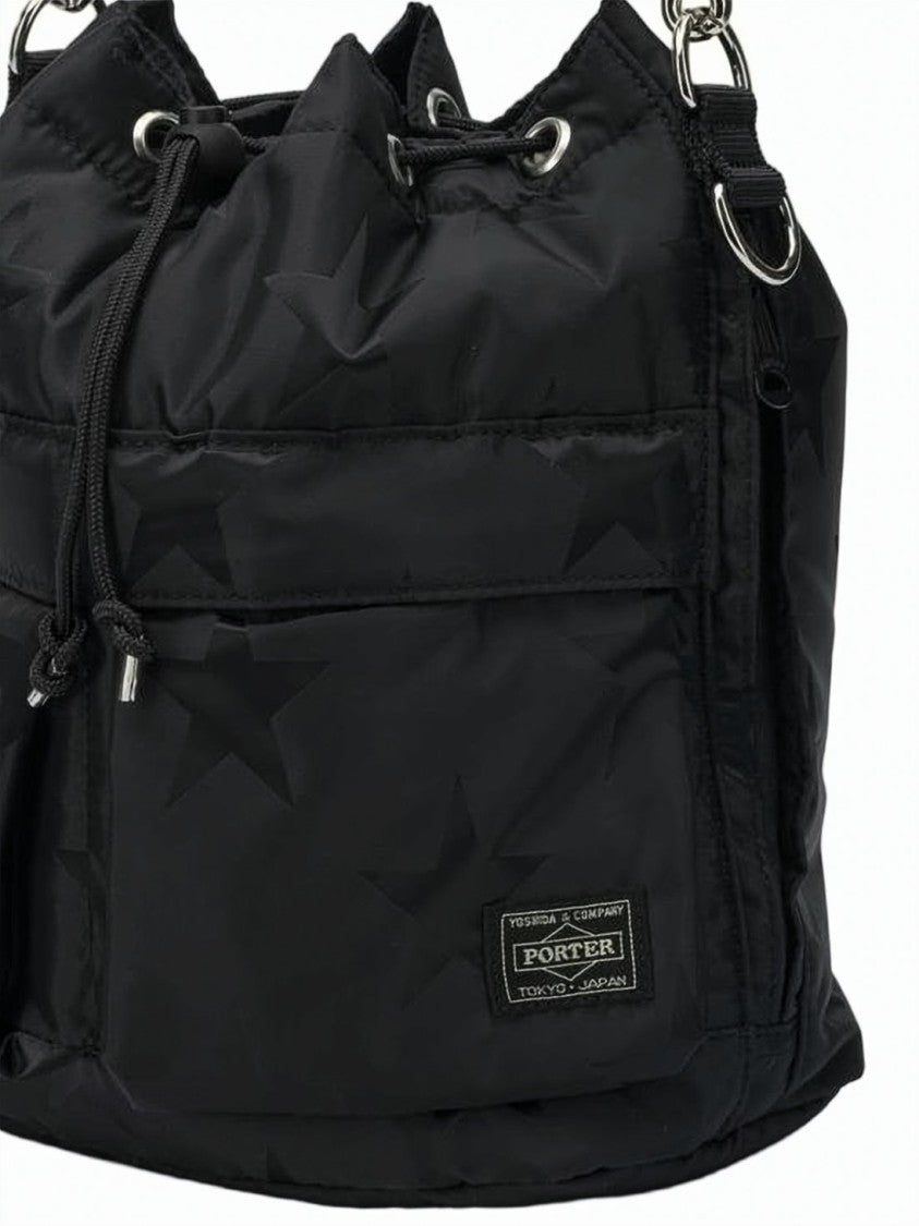 Porter Two-Way Nylon Tote Bag With Drawstring Closure And Padded Handle