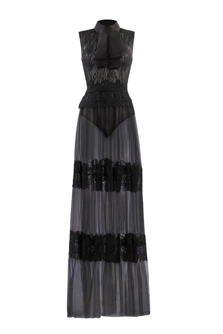 Saiid Kobeisy Lace Long Dress