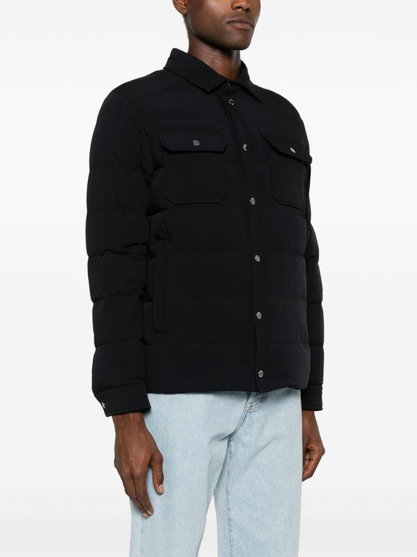 Moorer Midnight Blue Feather Down Jacket