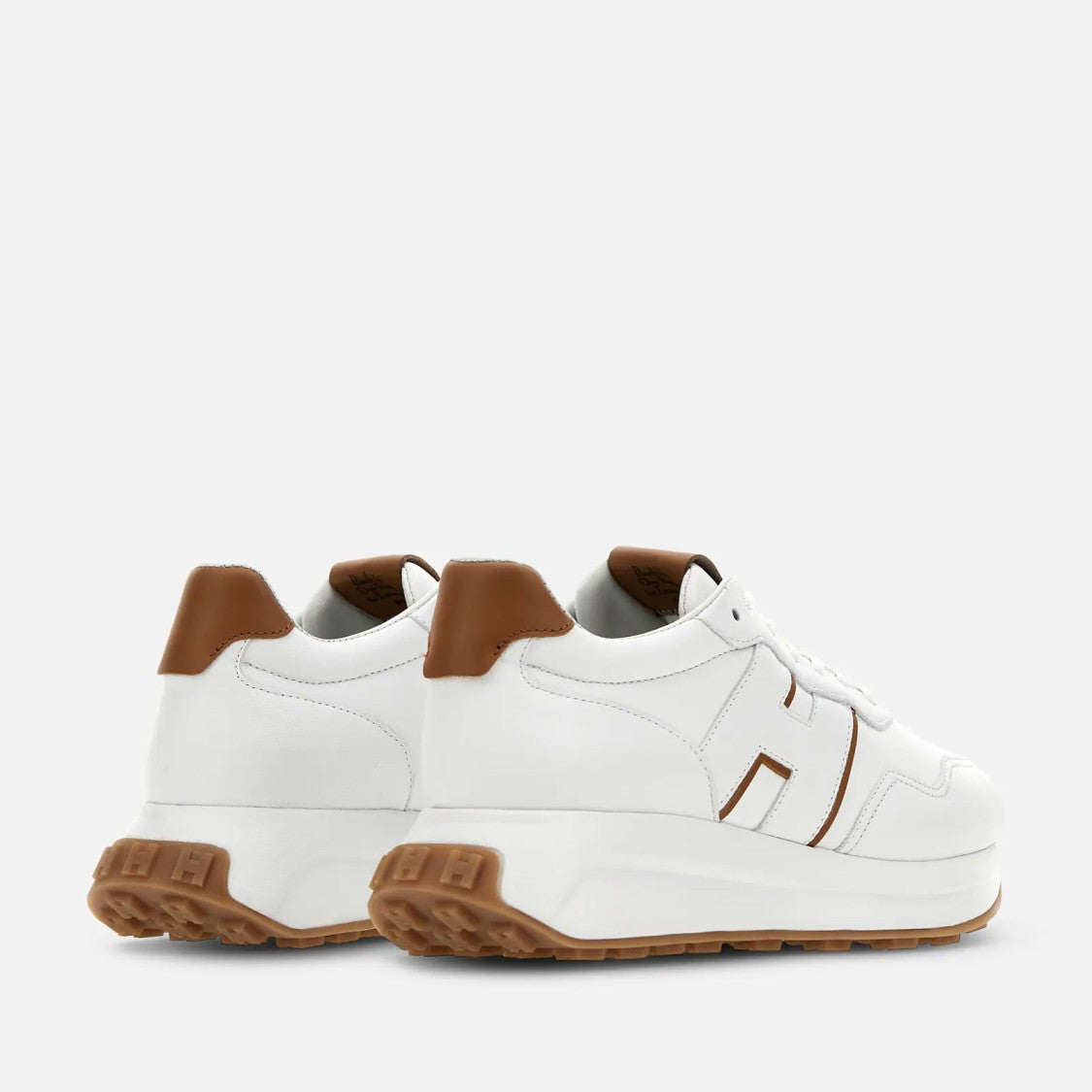 Hogan H641 H Patch Sneakers With Leather